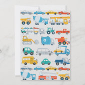 Transport de camions et de voitures Invitation d'a (Dos)