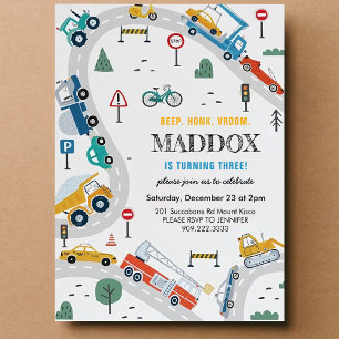 Transport de camions et de voitures Invitation d'a