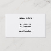 Transport des cartes de visite (Dos)