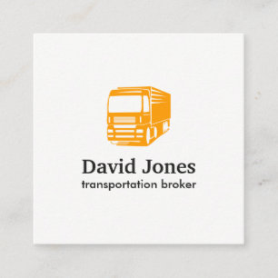 Transport en Logistiek Logo Zakelijke Kaart Vierkante Visitekaartje