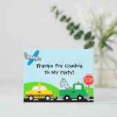 Transport Hélicoptère Anniversaire Merci carte pos (Debout devant)