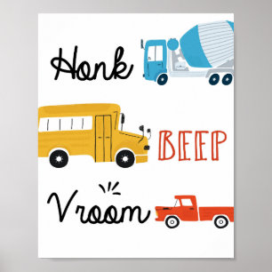 Transport Honk, Toeter, Vroom Poster