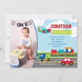 Transport Invitations d'anniversaire avec photo (Devant)
