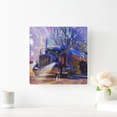 Transport lourd Blue Tanker Truck Wall Horloge (Maison)