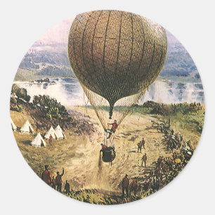  transport, luchtballonvaarders ronde sticker