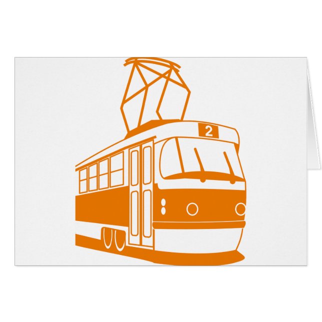 Transport par tramway électrique (Devant horizontal)