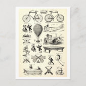 Transport + Pastime Illustrations Briefkaart (Voorkant)