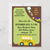 Transport personnalisé Invitation de fête d'annive (Dos)