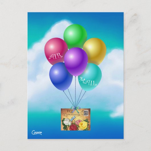 Transport postal aérien Vintage - Carte postale (Devant)