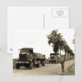 Transport Trucks Normandy 1944 Briefkaart (Voorkant / Achterkant)