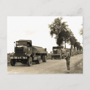 Transport Trucks Normandy 1944 Briefkaart