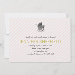 Transport Vintage - Invitation de Baby showers-fil