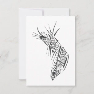 Transport Zwart Wit Abstract Tribal Tattoo Kunst Bedankkaart