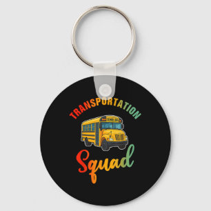 Transportatie Team Grappige Buschauffeur Terug Naa Sleutelhanger