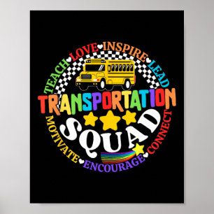 Transportatieploeg Terug naar school Buschauffeur Poster