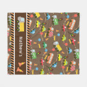 Transportation Brown Fleece Deken (Voorkant (Horizontaal))