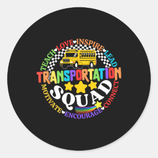 Transportation Squad Back To School Bus Driver Mon Ronde Sticker