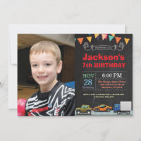 Transportauto Vrachtwagen Birthday Fotouitnodiging