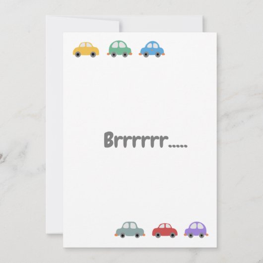 Transportauto's en vrachtwagens Boy Birthday Party Kaart (Achterkant)