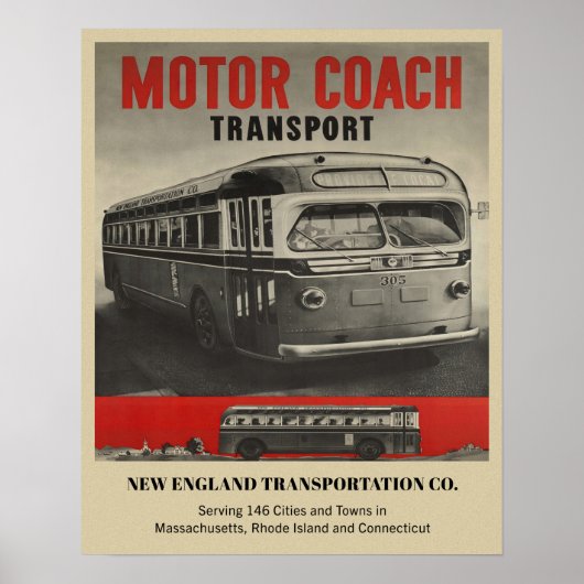  transportbus Circa 1940 Poster (Voorkant)