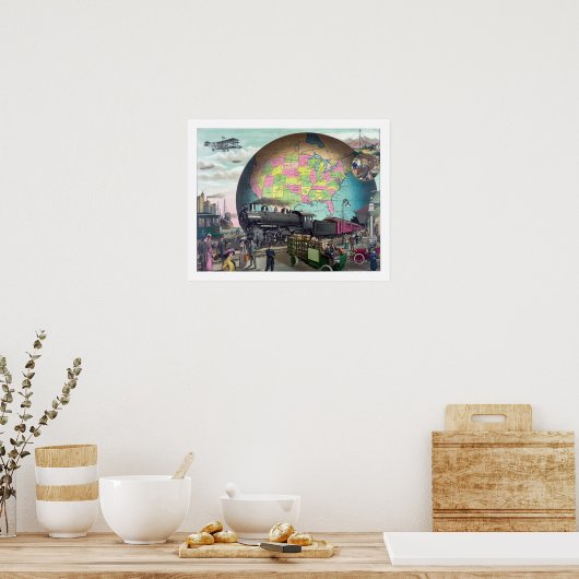  transportcollage poster (Keuken)