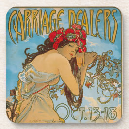 Transportdealers door Alphonse Mucha (1902) Bier Onderzetter