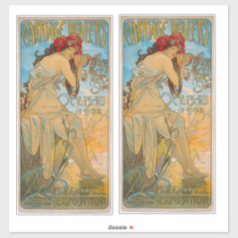 Transportdealers door Alphonse Mucha (1902) Sticker