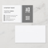 Transporter Logistics Service Simple Violet White Visitekaartje (Voorkant / Achterkant)