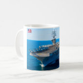 TRANSPORTEUR D'AÉRONEF AMÉRICAIN - CVN-69 Mug (Devant gauche)
