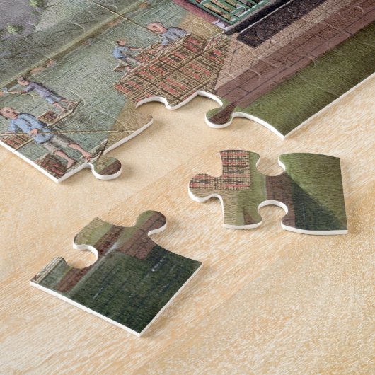 Transportiecertificaten voor thee (m/v papier) legpuzzel (Zijkant)