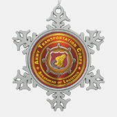 Transportkorps Tin Sneeuwvlok Ornament (Voorkant)