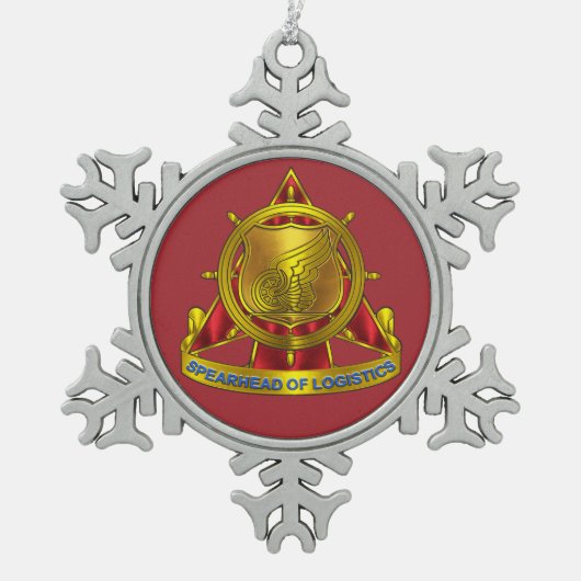 Transportkorps Tin Sneeuwvlok Ornament (Voorkant)