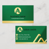 Transportmakelaar visitekaartjes Green & Gold (Voorkant / Achterkant)