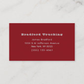 Transportseminar Trucker Metallic Visitekaartje (Achterkant)