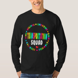 Transportteam terug naar school buschauffeur ma t-shirt