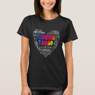 Transportteam terug naar school buschauffeur ma t-shirt