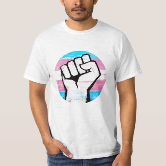 Transpride eerste ronde afdrukken t-shirt (Voorkant)