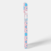 Transpride kleuren / blauw spiegelbloempatroon Ca Case-Mate iPhone Case (Achterkant / Links)