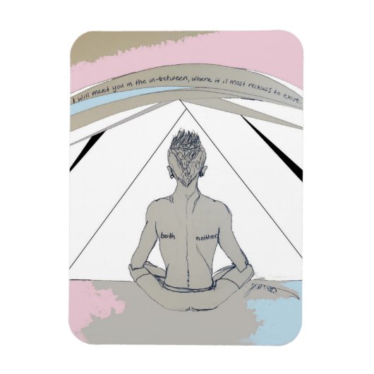 transpride magnet magneet (Verticaal)