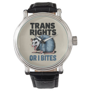 Transrechten of ik bijt homo grappig lgbtq trots horloge