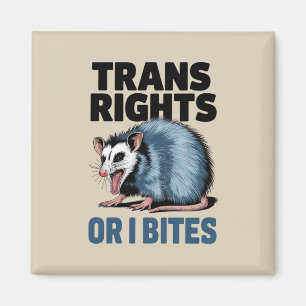 Transrechten of ik bijt homo grappig lgbtq trots magneet