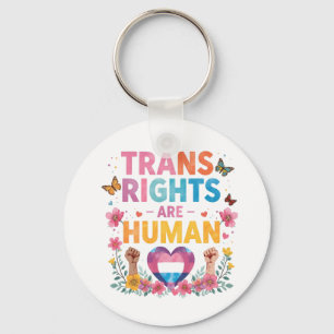 Transrechten zijn mensenrechten Design LGBTQ+ Sleutelhanger