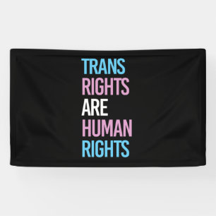 Transrechten zijn mensenrechten - trans kleuren spandoek