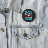 Transrechten zijn Mensenrechten Transgender Gelijk Ronde Button 5,7 Cm (In situ)