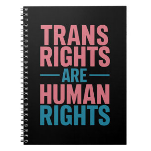 Transrechten zijn mensenrechten Transgender Pride Notitieboek