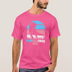 Transsaurus rex transgender vlag voor trans-Pride T-shirt