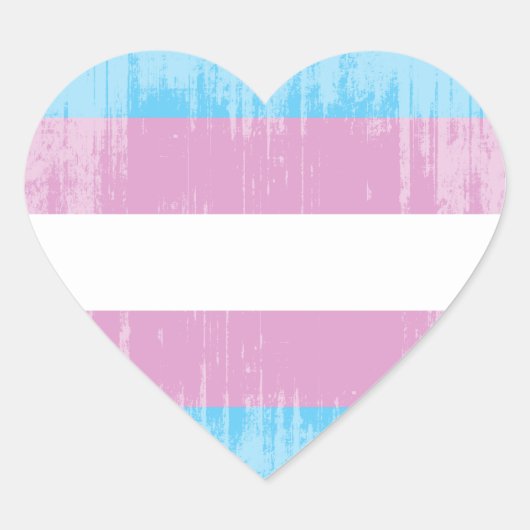 transseksuele pride hart sticker (Voorkant)