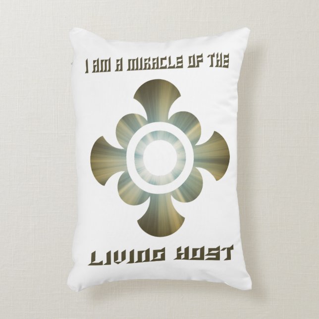 Transsubstantiatie in de Heilige Eucharistie Accent Kussen (Voorkant(Verticaal))