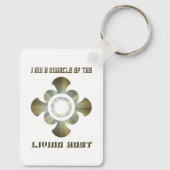 Transsubstantiatie in de Heilige Eucharistie Sleutelhanger (Achterkant)