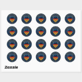 Transsylvaans ronde sticker (Vel)